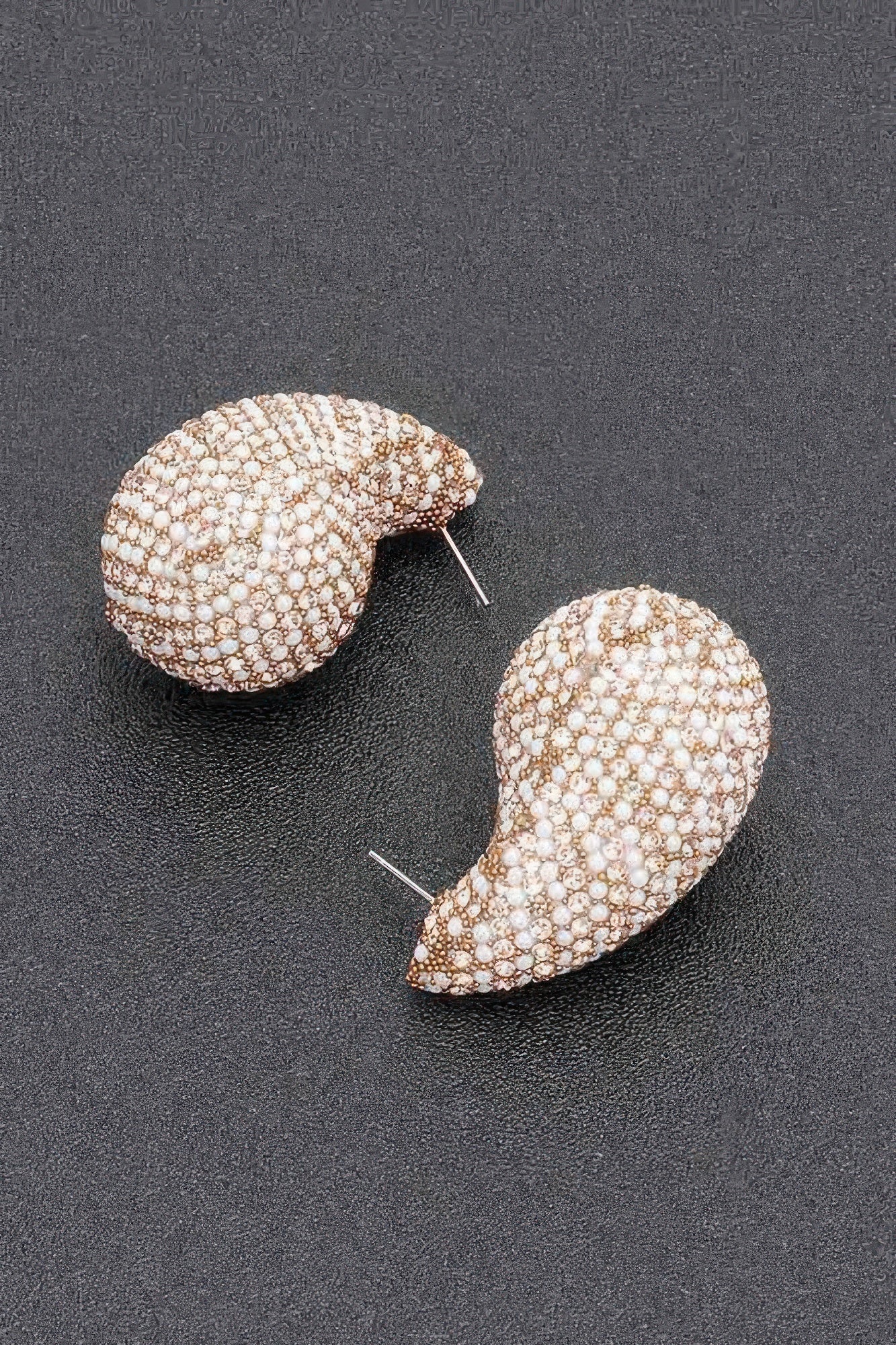 Rhinestone Faux Pearl Metal Earring