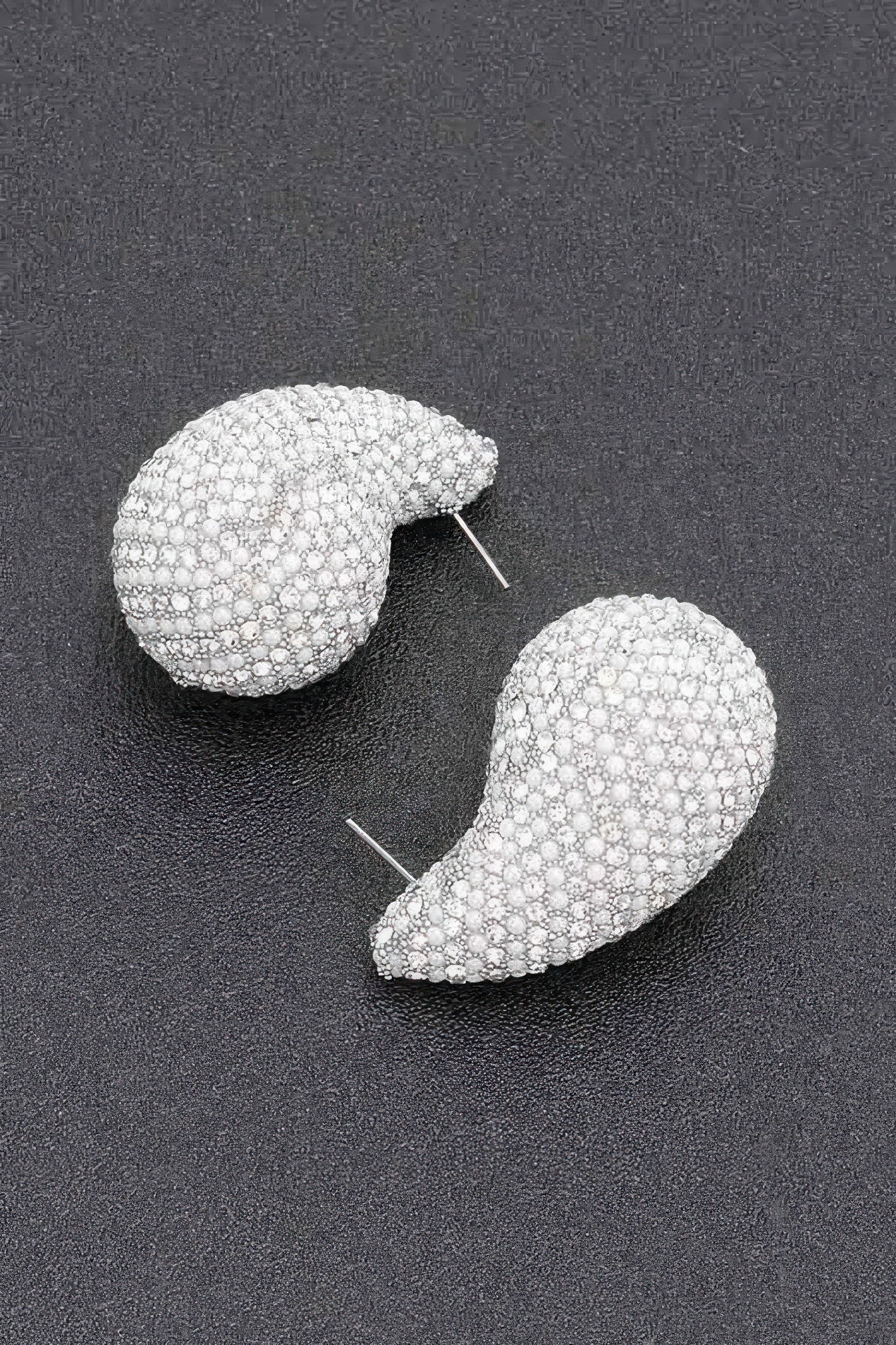 Rhinestone Faux Pearl Metal Earring