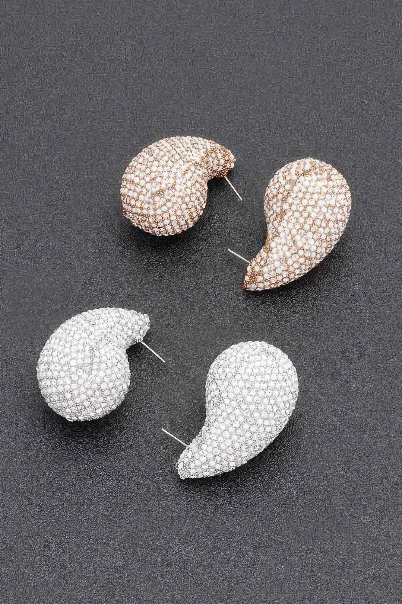Rhinestone Faux Pearl Metal Earring