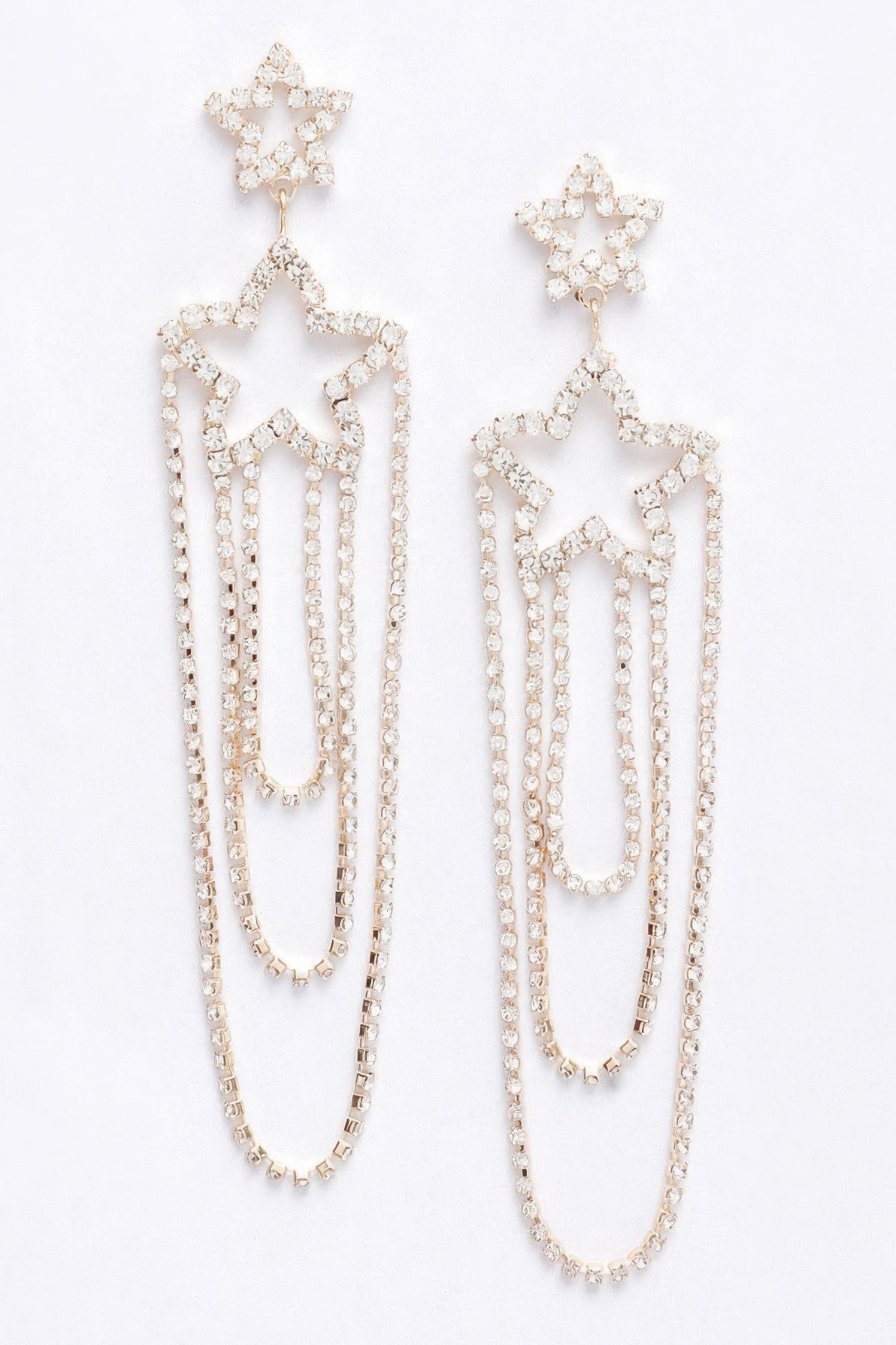 Rhinestone Fringe Earring