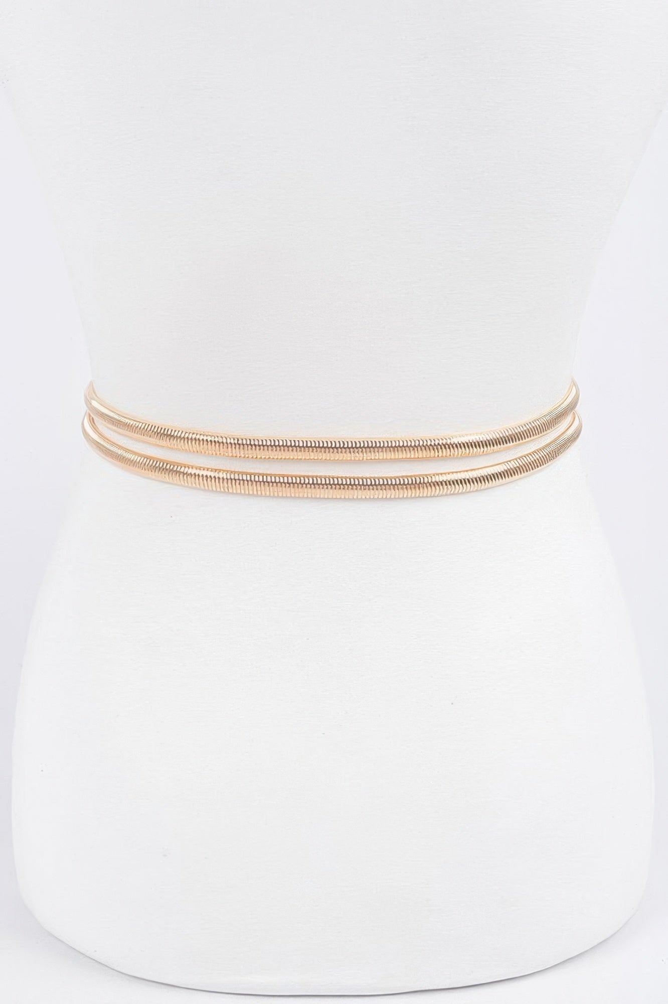Rhinestone Metal Stretch Belt
