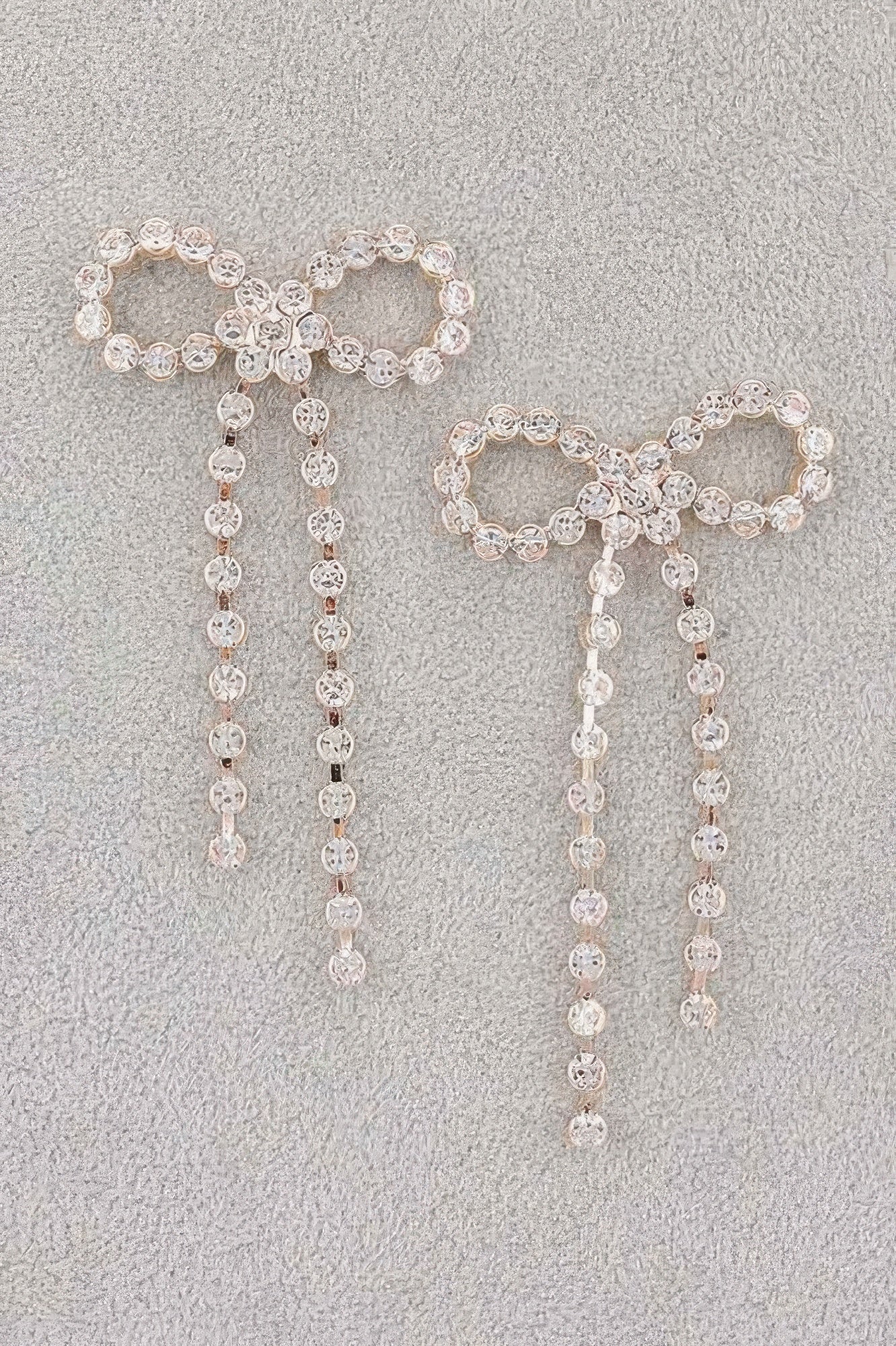 Rhinestone Ribbon Earring