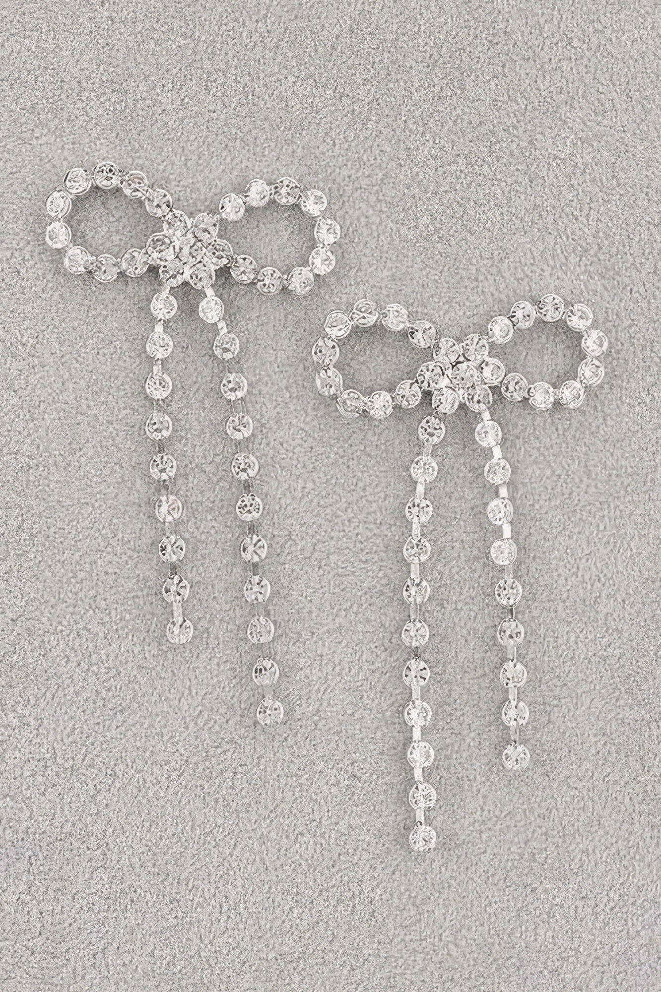 Rhinestone Ribbon Earring