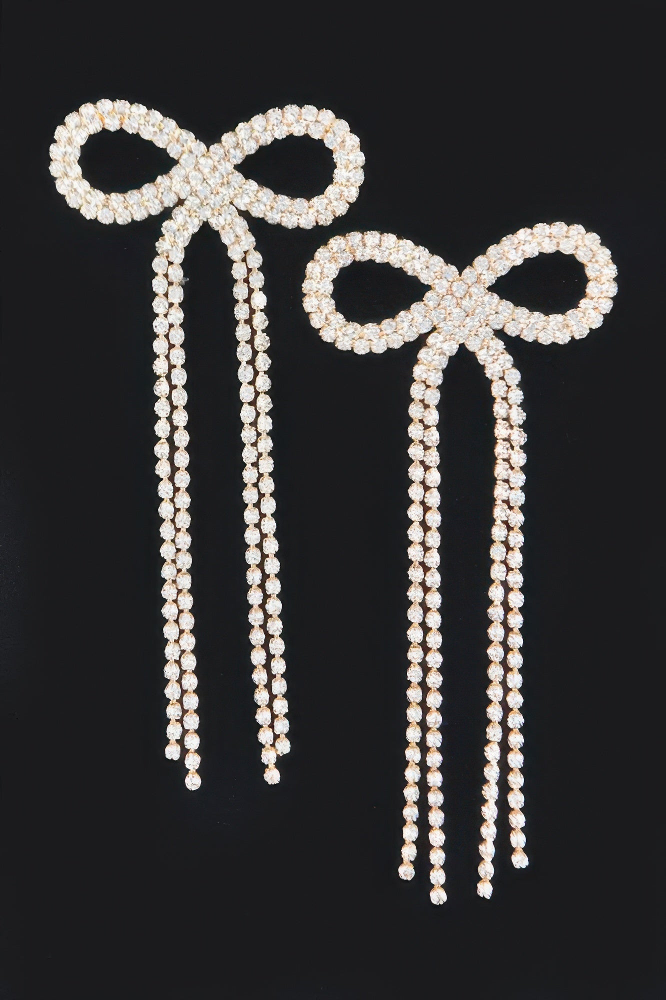 Rhinestone Ribbon Earring