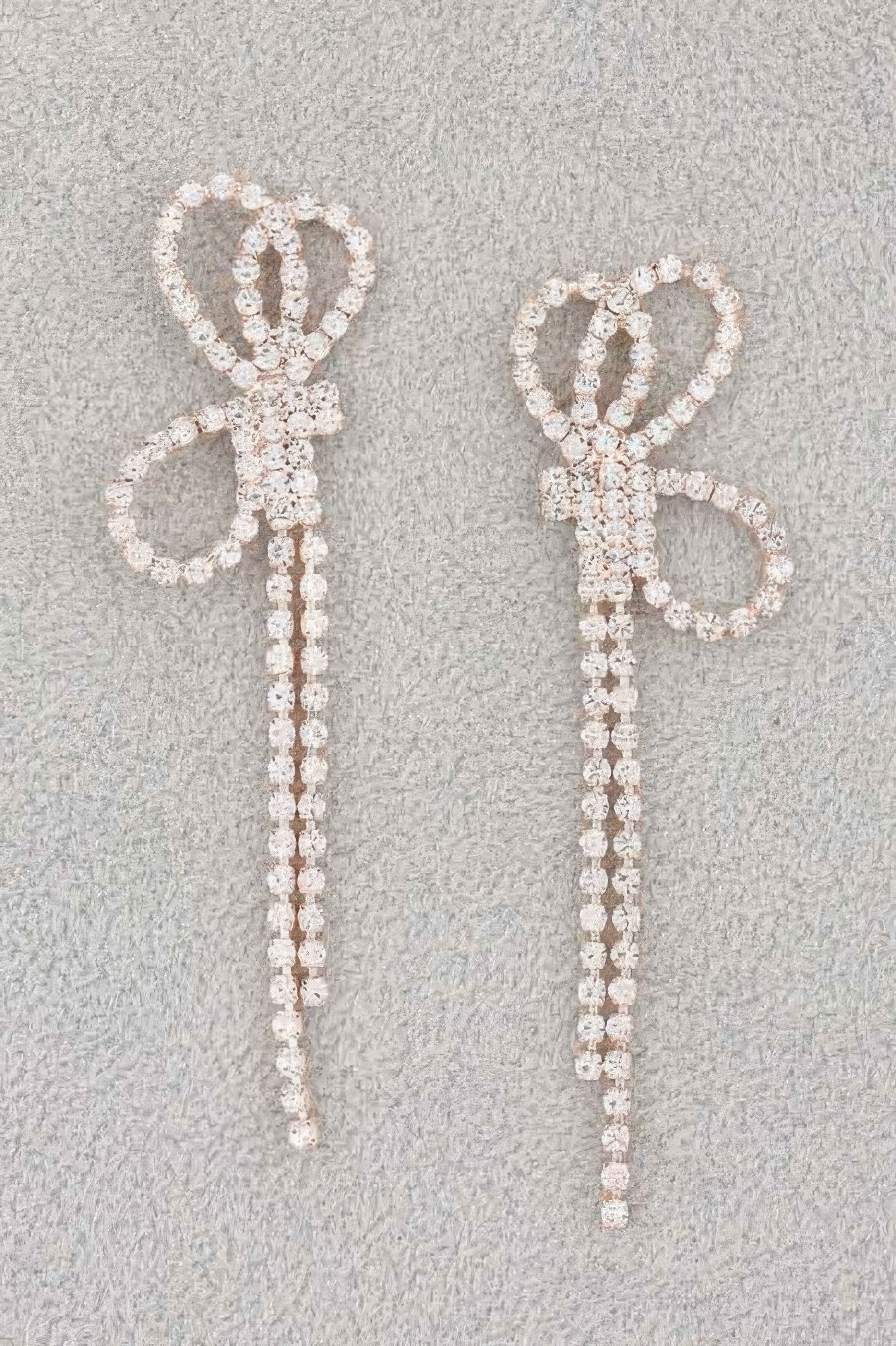 Rhinestone Ribbon Earrings