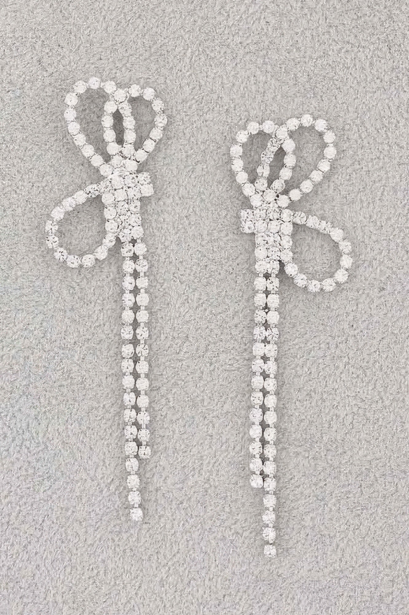 Rhinestone Ribbon Earrings