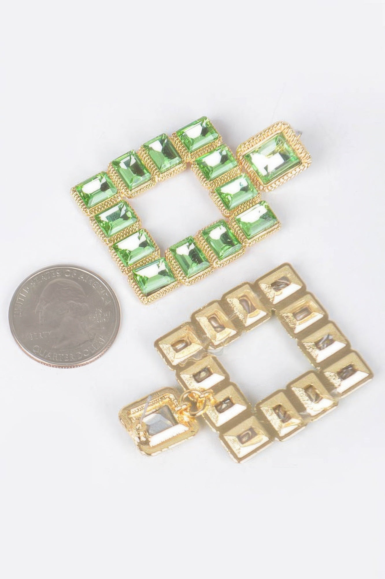 Rhinestone Square Earring