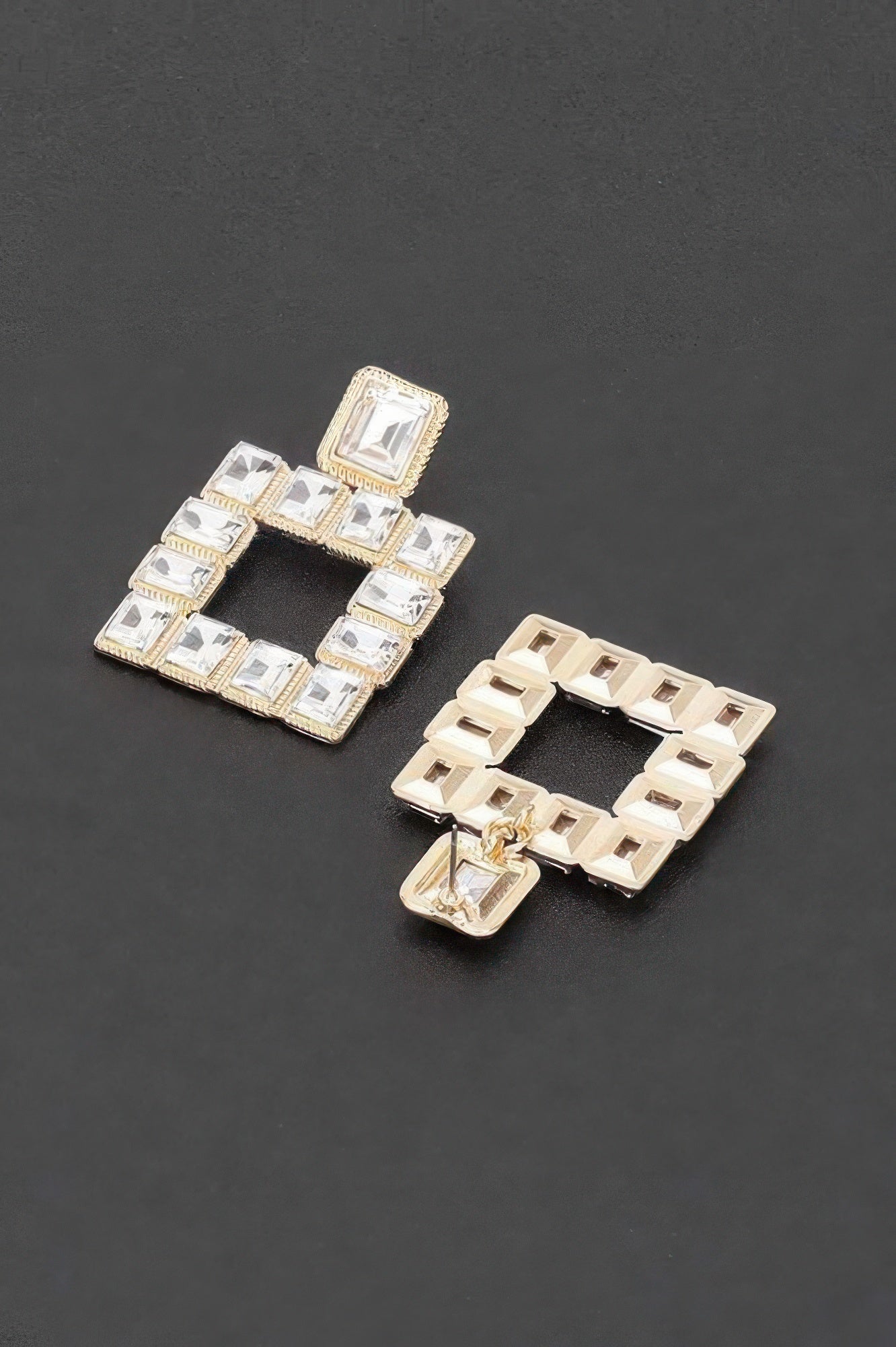 Rhinestone Square Earring