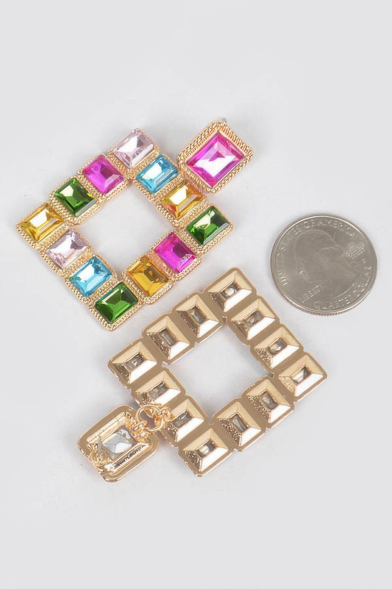 Rhinestone Square Earring