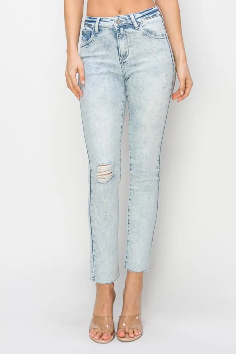 Shoes Trendsi Risen Jeans Women's High Rise Distressed Skinny Jeans USA Ship