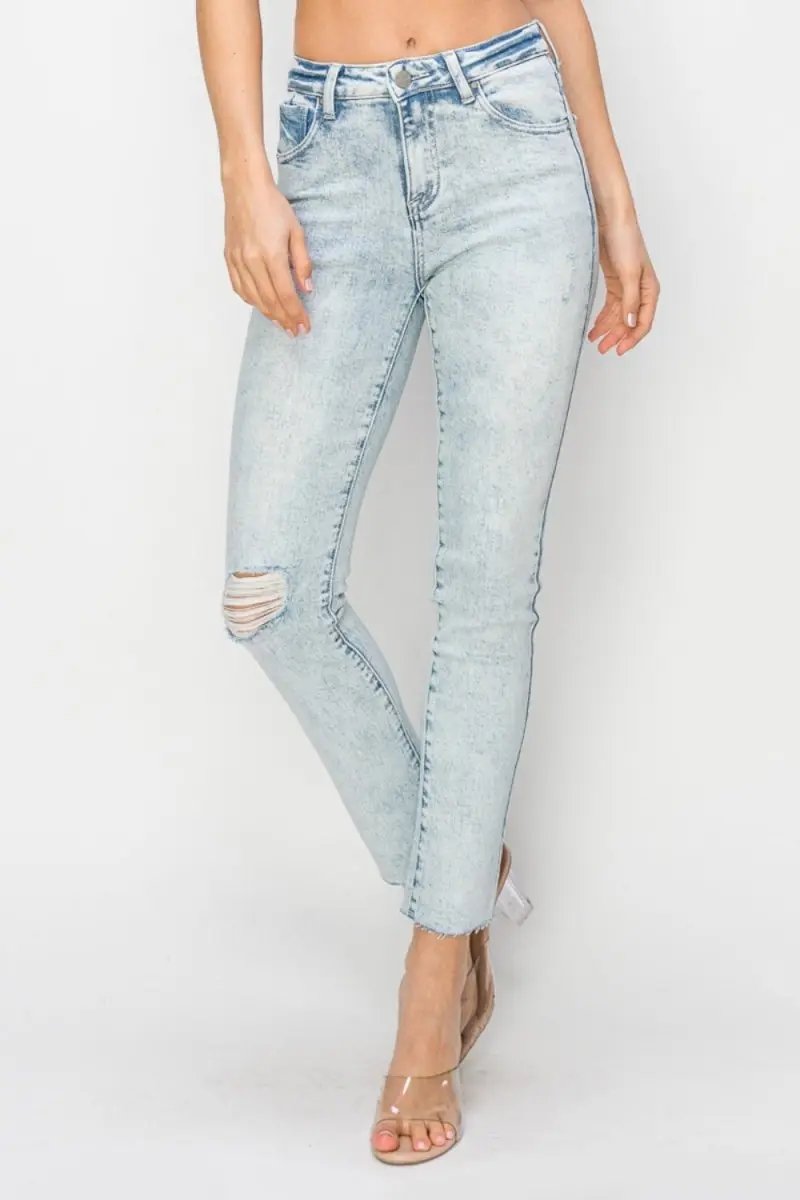 Shoes Trendsi Risen Jeans Women's High Rise Distressed Skinny Jeans USA Ship