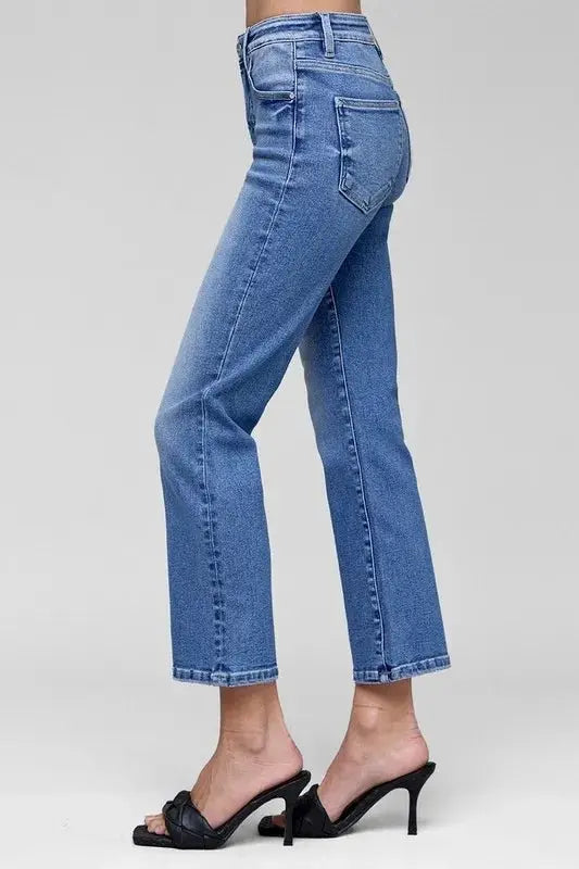Plus Size Trendsi Jeans Straight Leg Tummy Control
