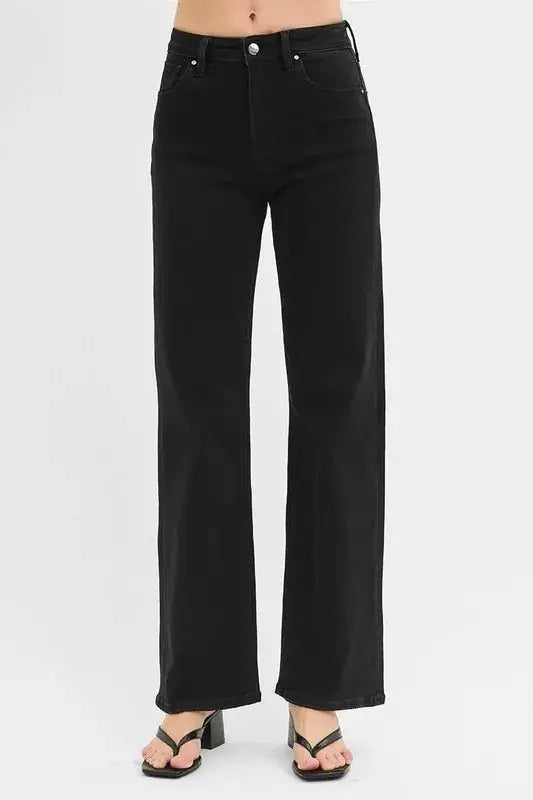 Accessories Trendsi RISEN High Rise Wide Leg Jeans Women's Retro Style Denim - Comfy Fit