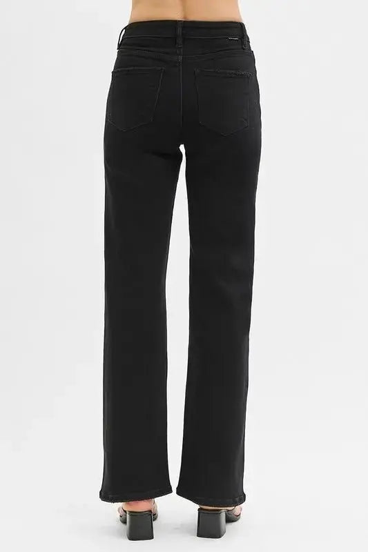 Accessories Trendsi RISEN High Rise Wide Leg Jeans Women's Retro Style Denim - Comfy Fit