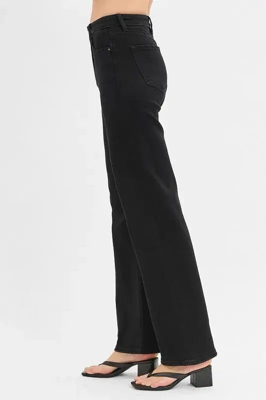 Accessories Trendsi RISEN High Rise Wide Leg Jeans Women's Retro Style Denim - Comfy Fit