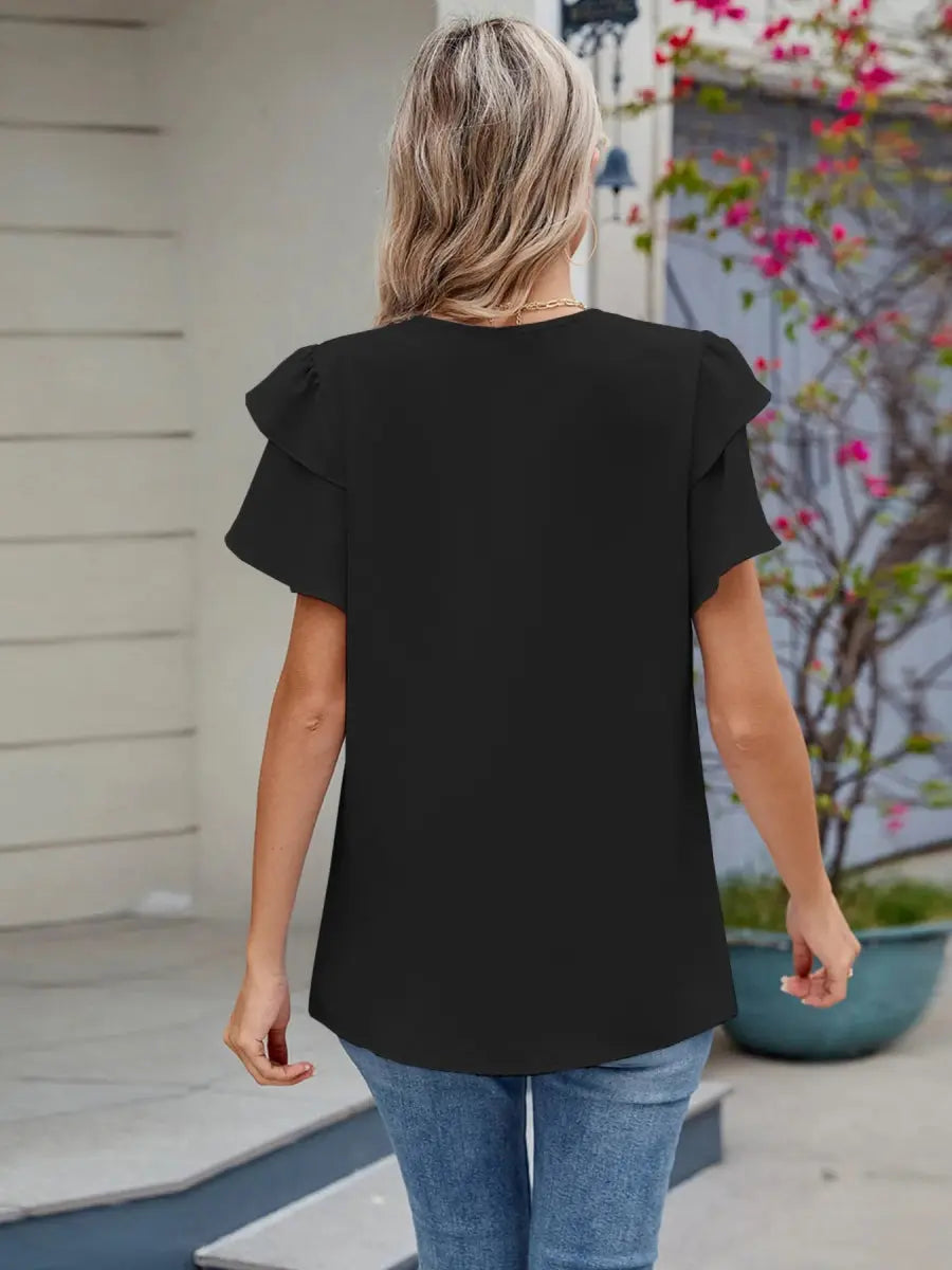 Women's Blouse Blouse - Ruffle Sleeve - Casual & Comfy Top