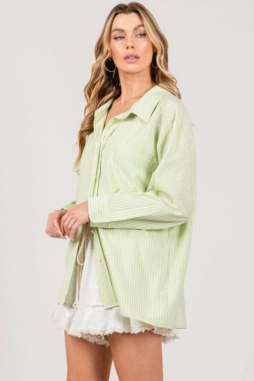Shirts Trendsi Striped Dress Shirt Women's Office Button-Up Top Refined Fit