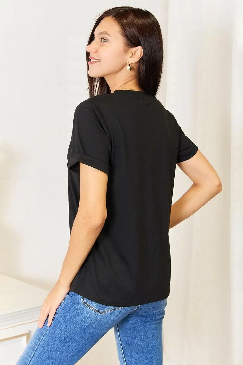 T-Shirts Trendsi TIKTOK - Simply Love Graphic Tee - Opaque, Stretchy & Comforta