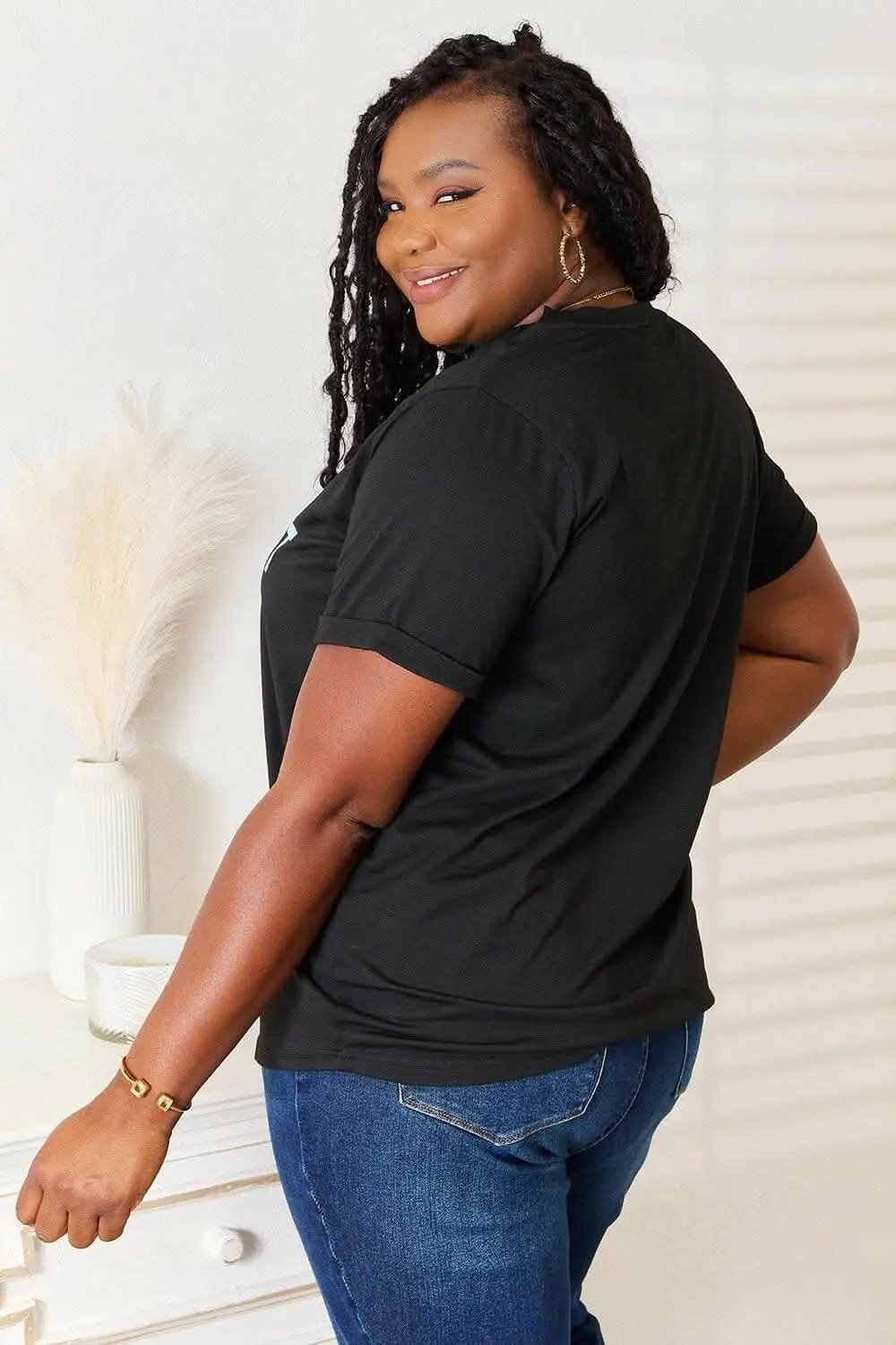 T-Shirts Trendsi TIKTOK - Simply Love Graphic Tee - Opaque, Stretchy & Comforta