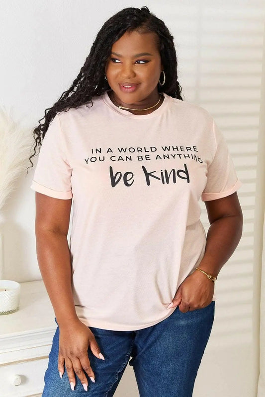 T-Shirts Trendsi Love Statement Tee Women's Casual Graphic Top Soft Material, Cuffed Sleeves