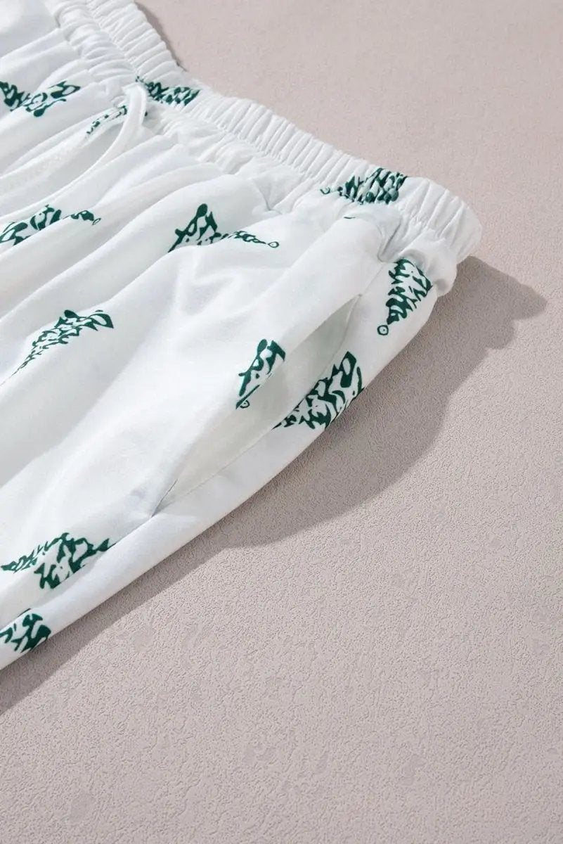 Pants Love Salve Skobeloff Print Women's Holiday Loungewear Set - Festive, Cozy