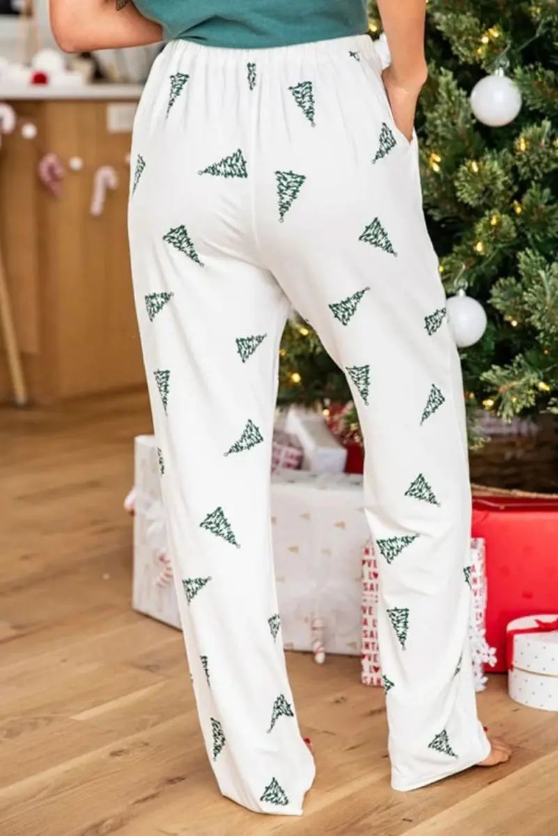 Pants Love Salve Skobeloff Print Women's Holiday Loungewear Set - Festive, Cozy