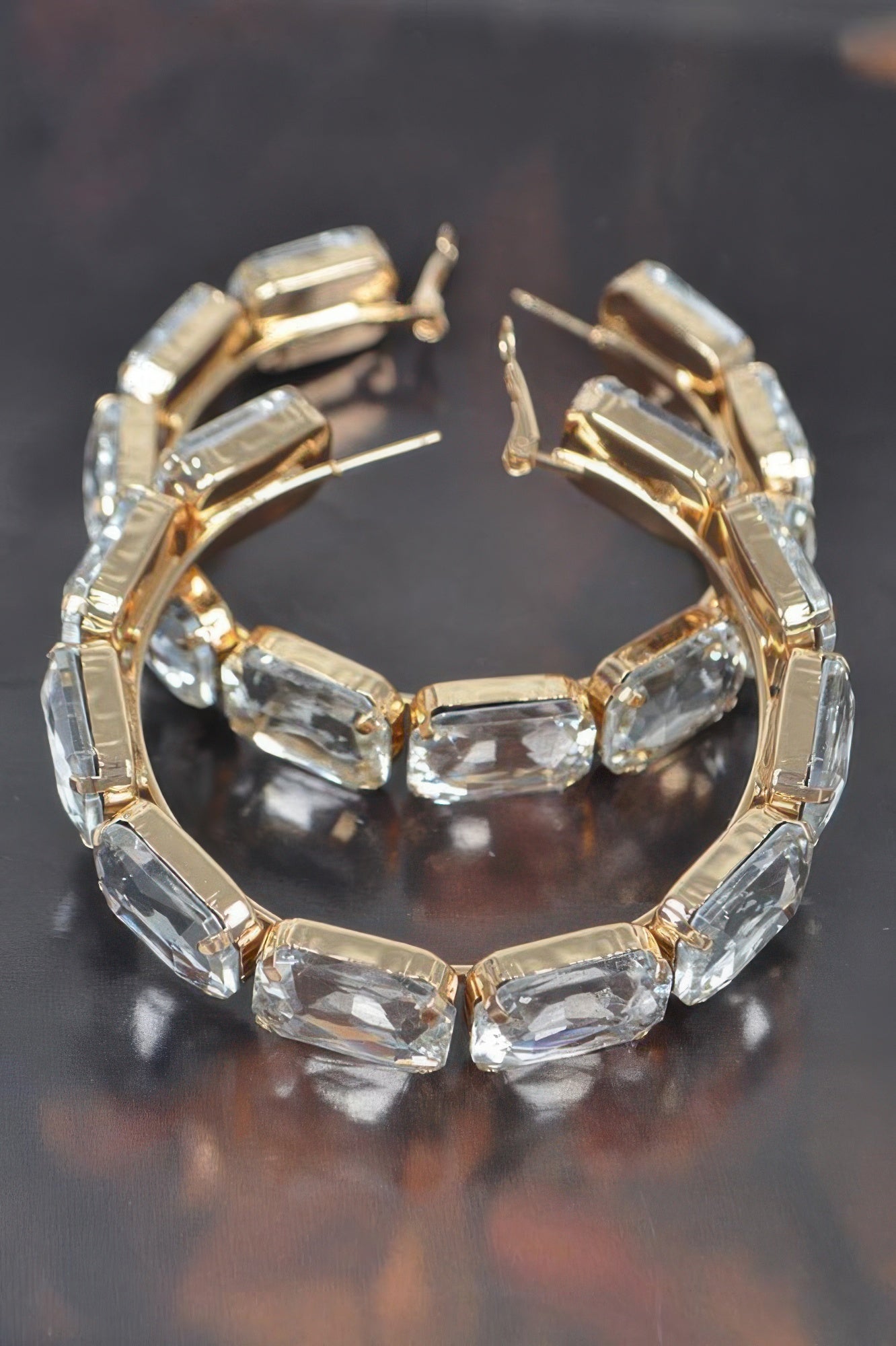 Stone Hoop Earring