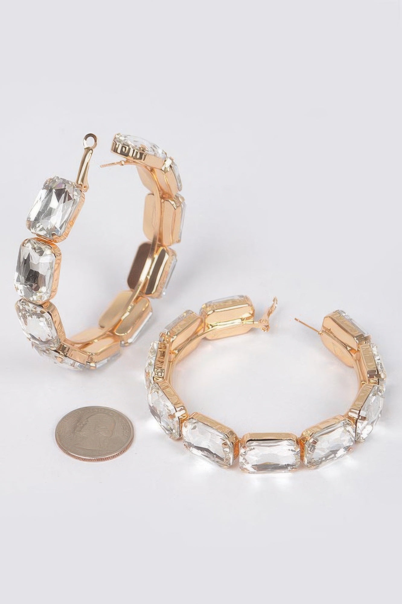 Stone Hoop Earring