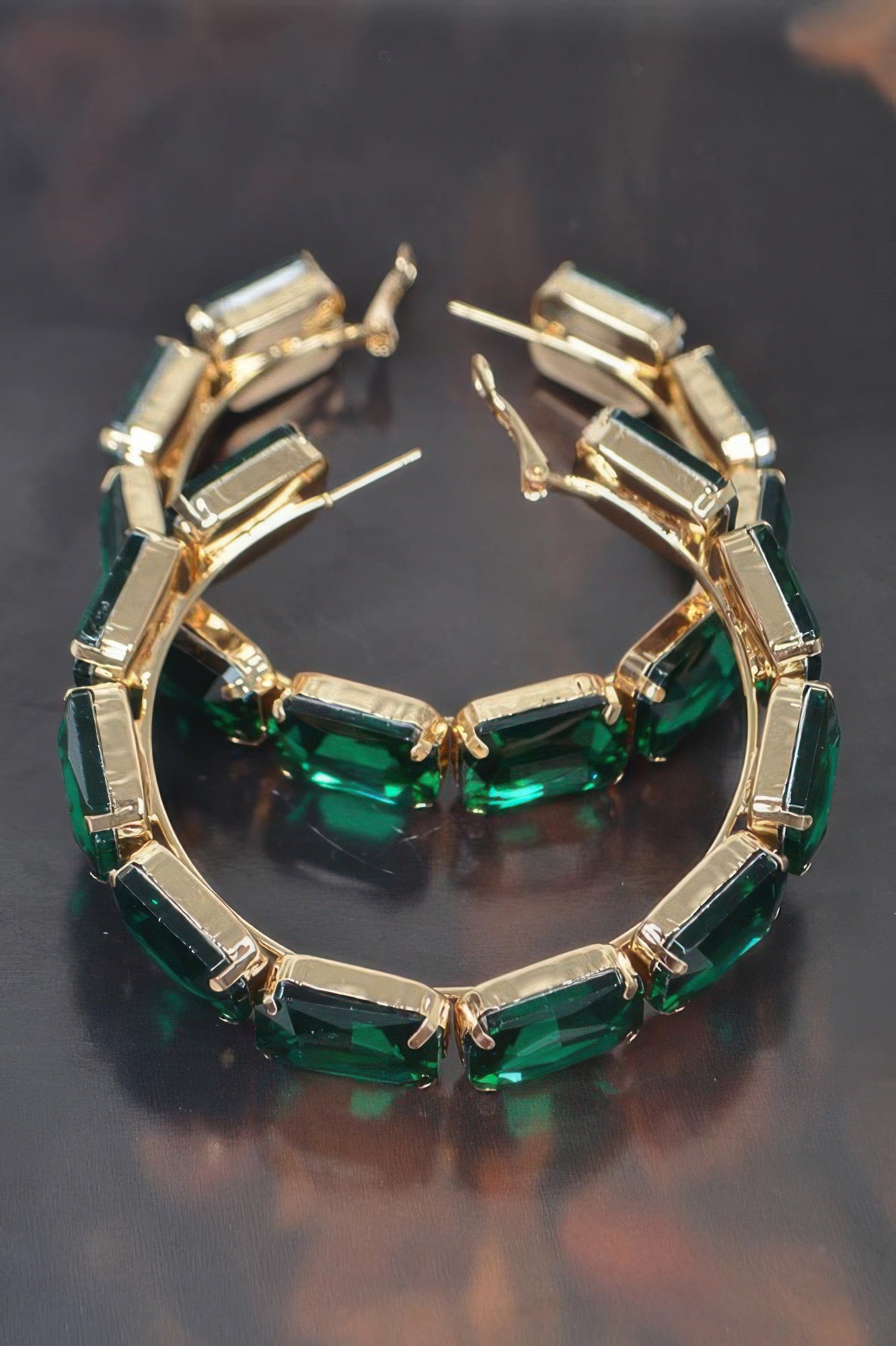 Stone Hoop Earring