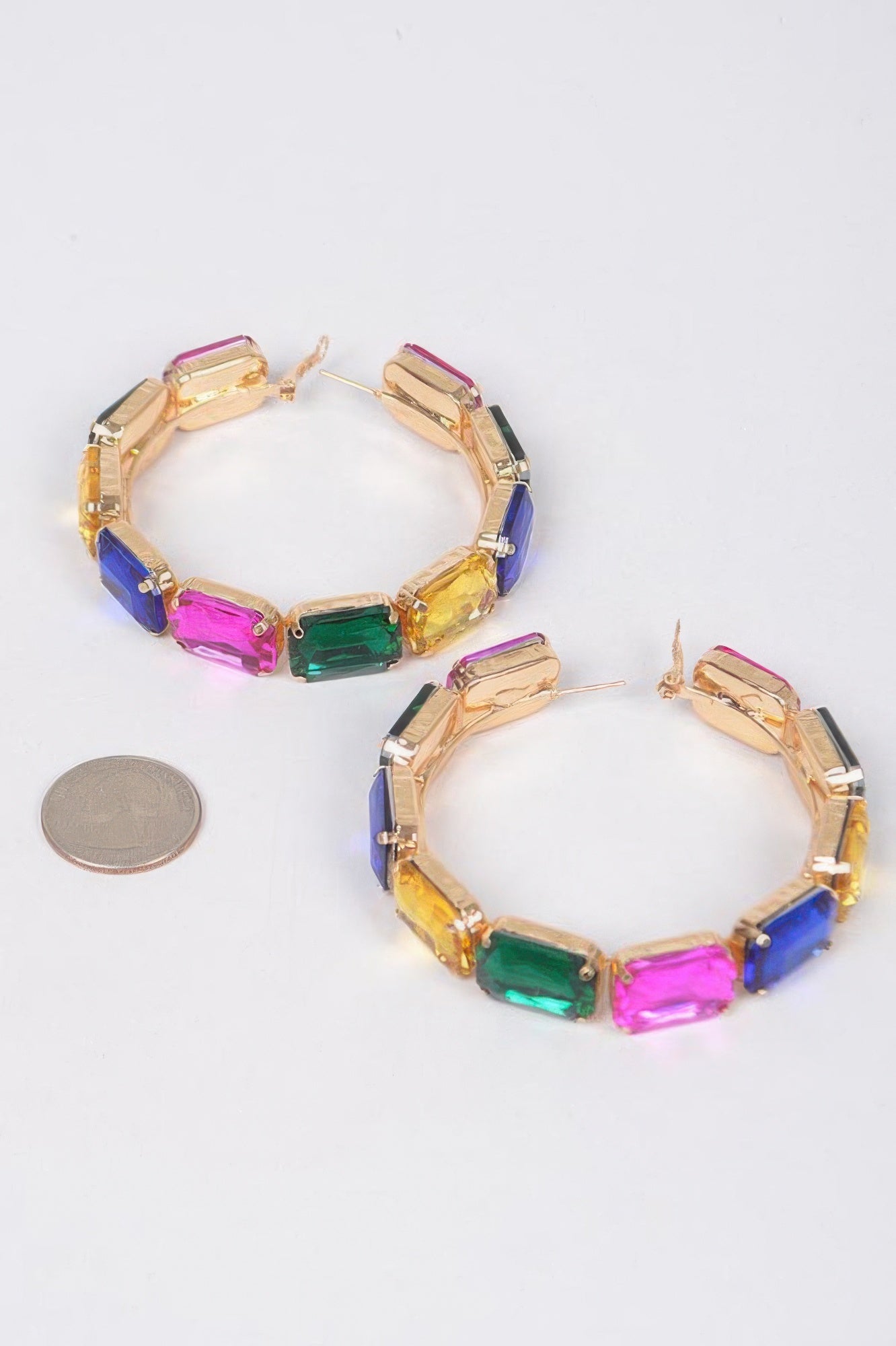 Stone Hoop Earring