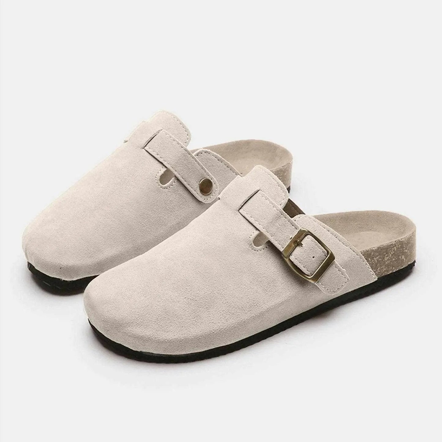 Trendsi Shoes - Chic suede closed-toe buckle sandals