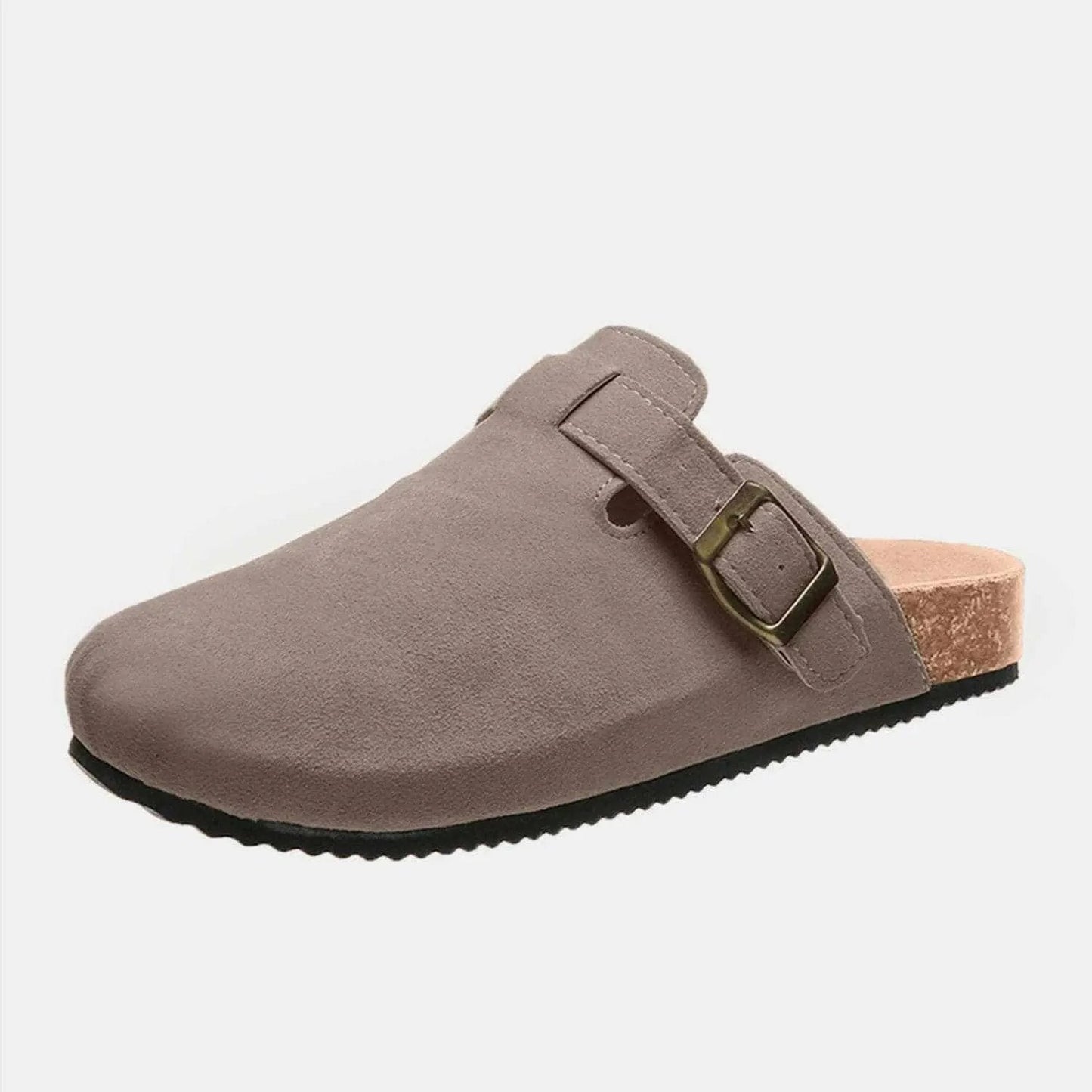Trendsi Shoes - Chic suede closed-toe buckle sandals