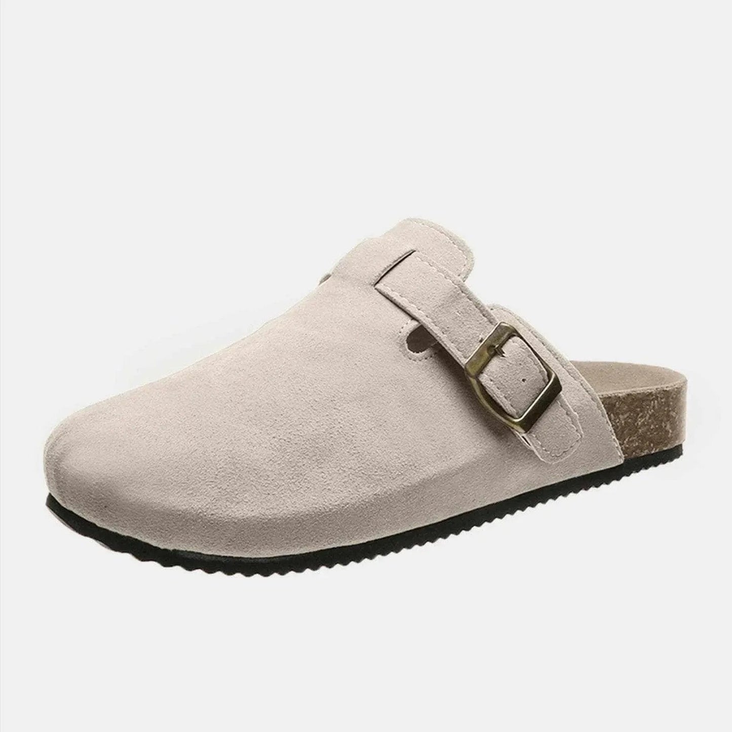 Trendsi Shoes - Chic suede closed-toe buckle sandals