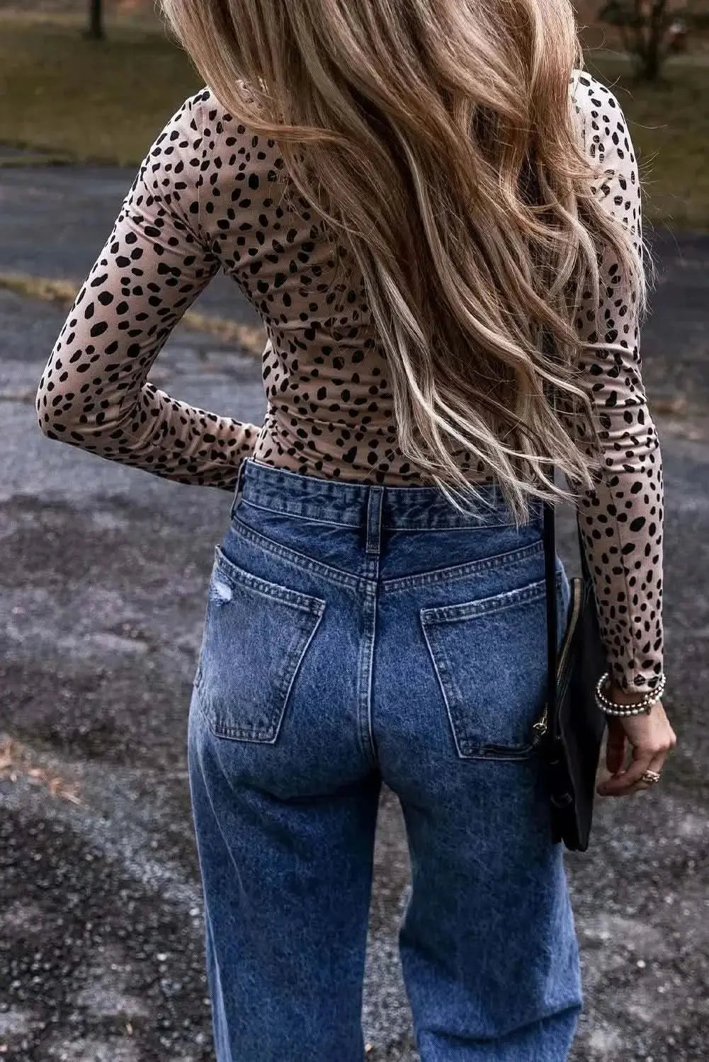 Hats Trendsi Animal Print Bodysuit Women's Chic Versatile Fashion Top