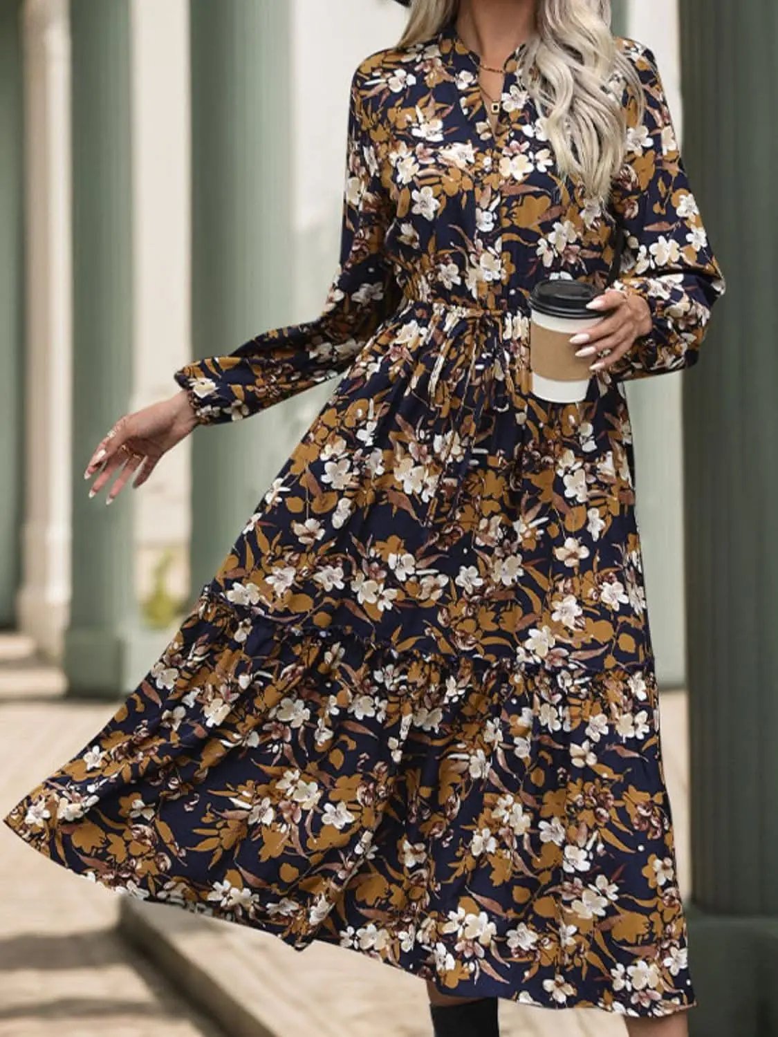 Dresses Trendsi Chic Perfee notched midi dress