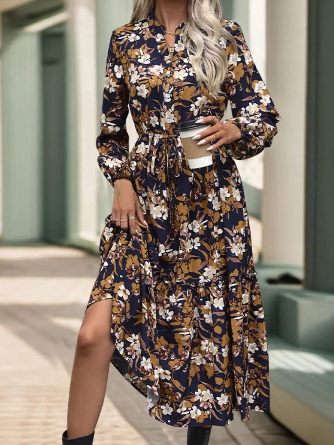 Dresses Trendsi Chic Perfee notched midi dress