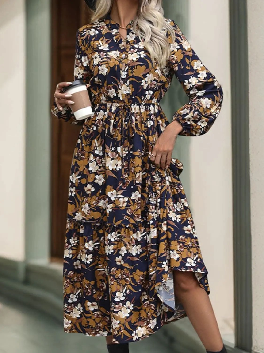 Dresses Trendsi Chic Perfee notched midi dress