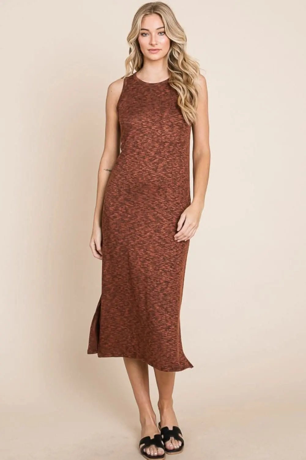 Dresses Trendsi Chic Sleeveless Midi Dress With Slit for Effortles