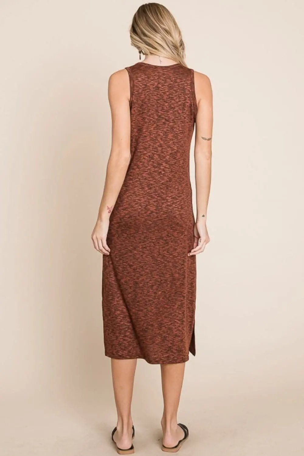 Dresses Trendsi Chic Sleeveless Midi Dress With Slit for Effortles
