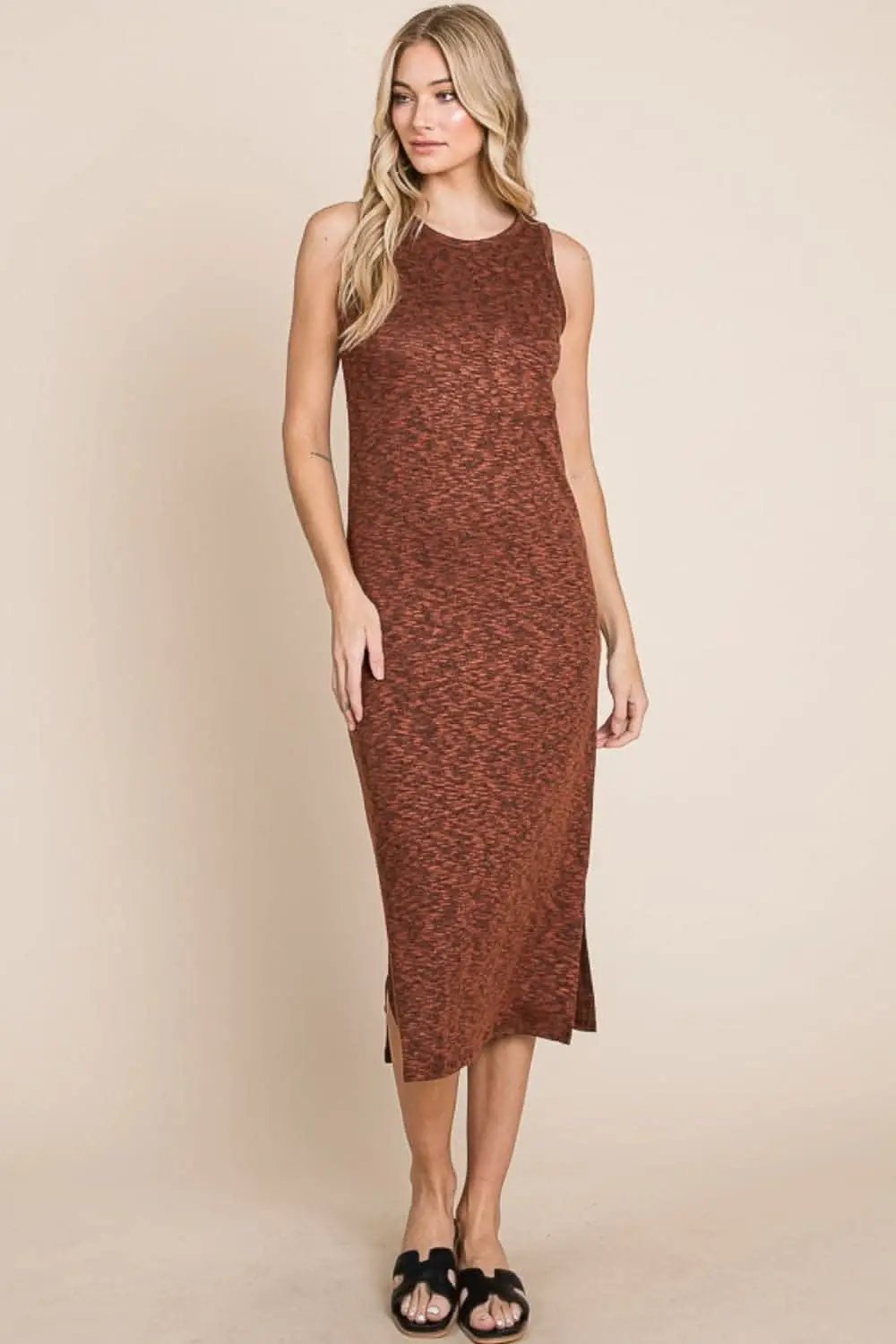 Dresses Trendsi Chic Sleeveless Midi Dress With Slit for Effortles