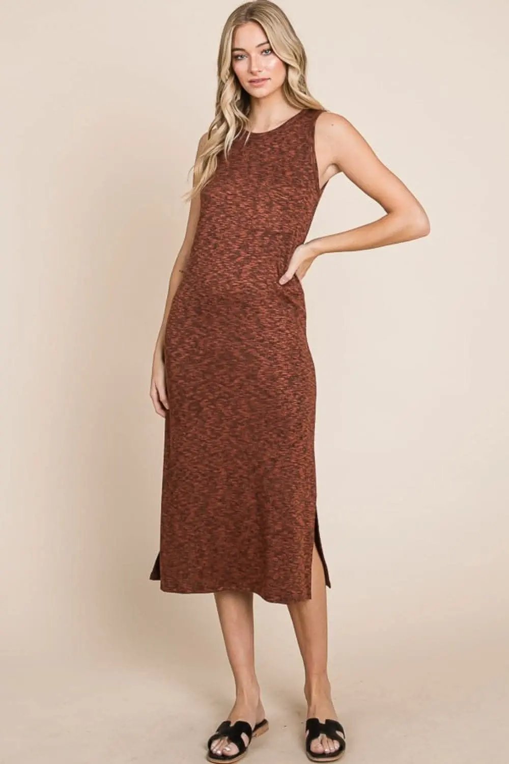 Dresses Trendsi Chic Sleeveless Midi Dress With Slit for Effortles