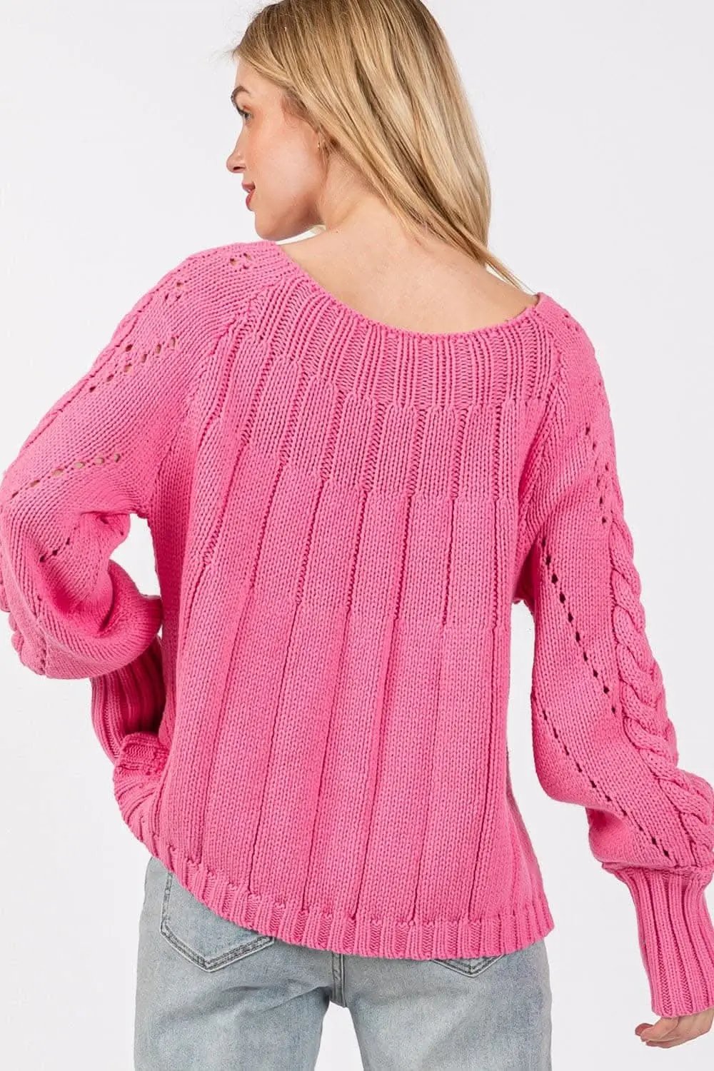 Sweaters Trendsi Cable-Knit Sweater Women's Oversized Fall Outfit Essential