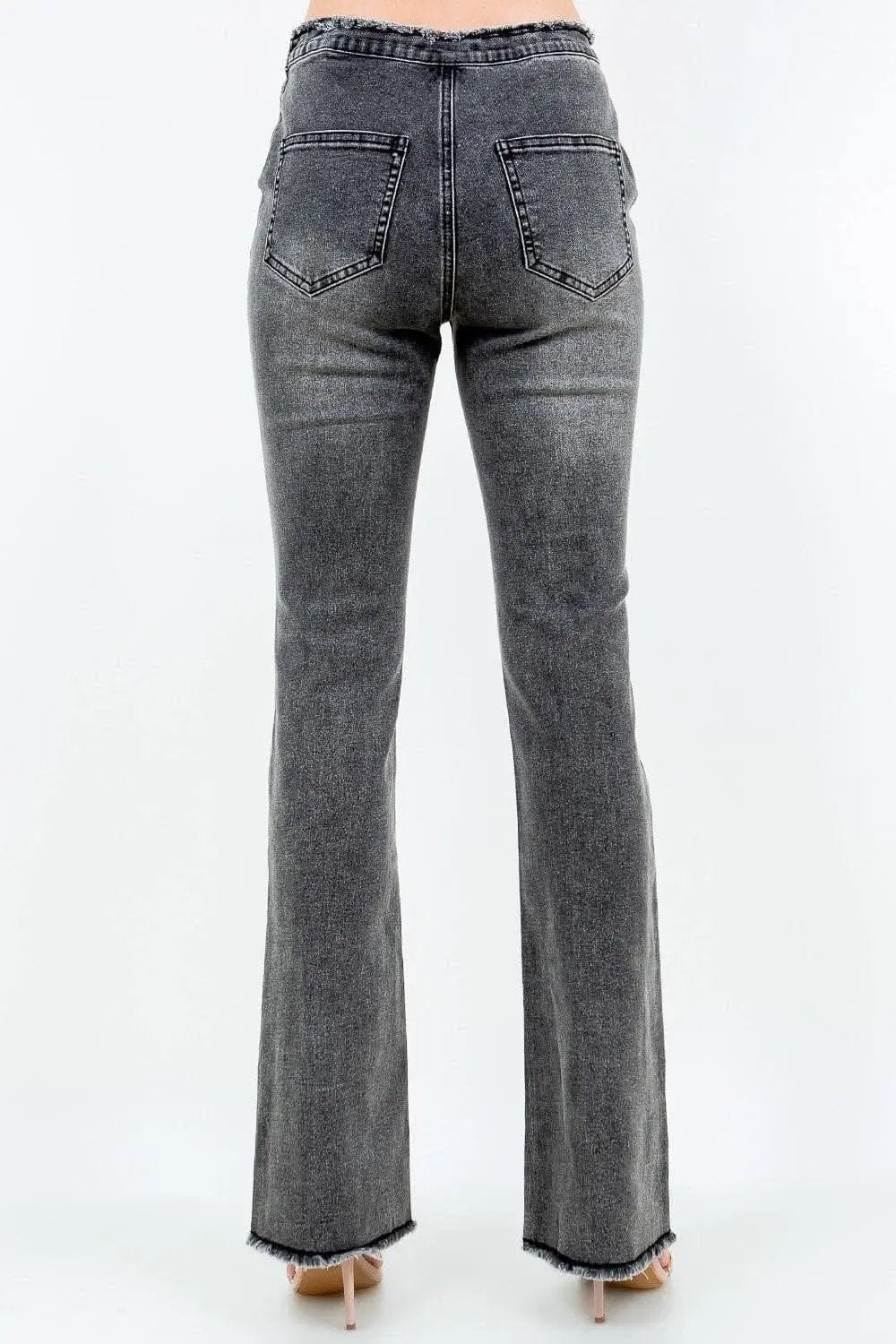 Trendsi Premium Chic v-cut ruched flare pants