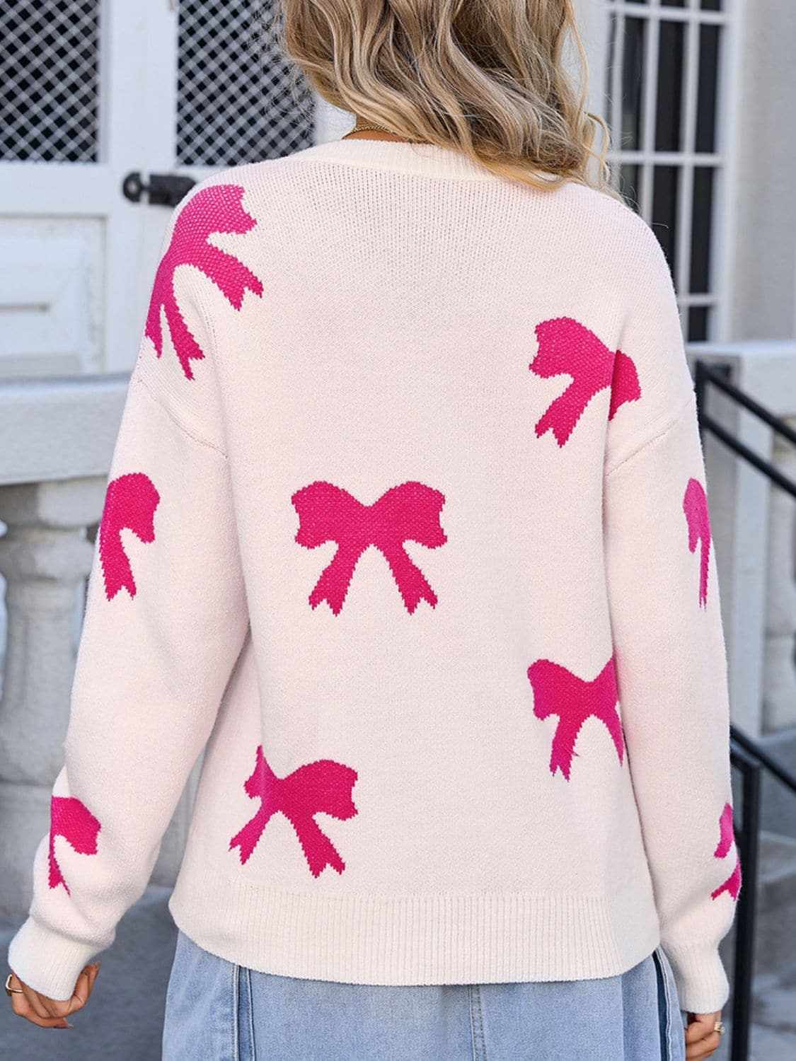 Sweaters Trendsi Cozy Knit Sweater with Bow Neck