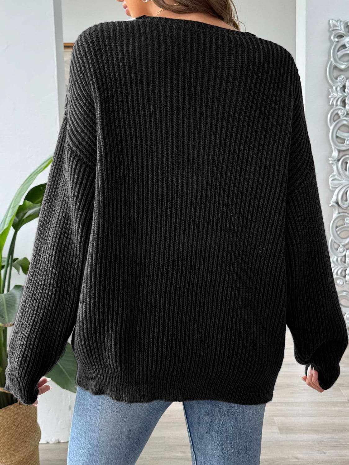 Sweaters Trendsi Color Block Long Sleeve Sweater