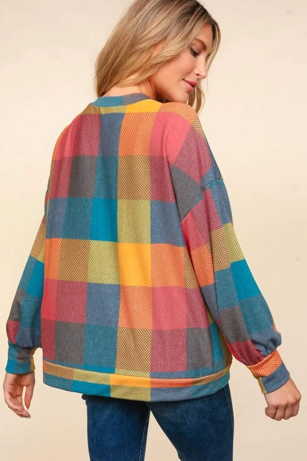 Sweaters Trendsi Plaid Sweater Women's Fall Layering Knit Top: Cozy & Stylish