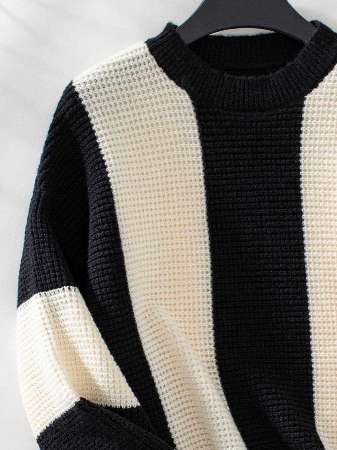 Sweaters Trendsi Color block knit sweater - round neck