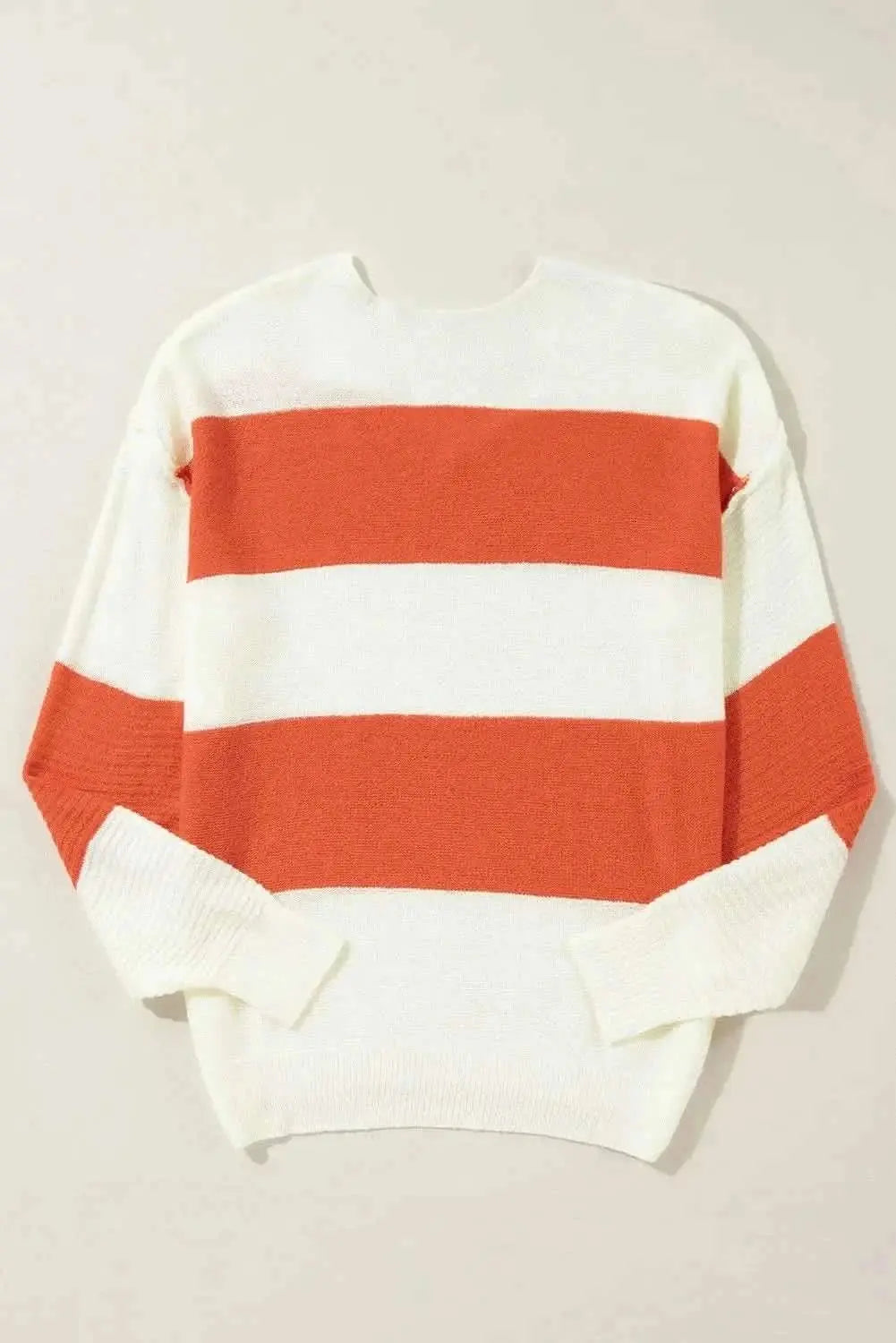 Sweaters Trendsi Color Block Sweater Women's V-Neck Fashionable Comfortable Fit