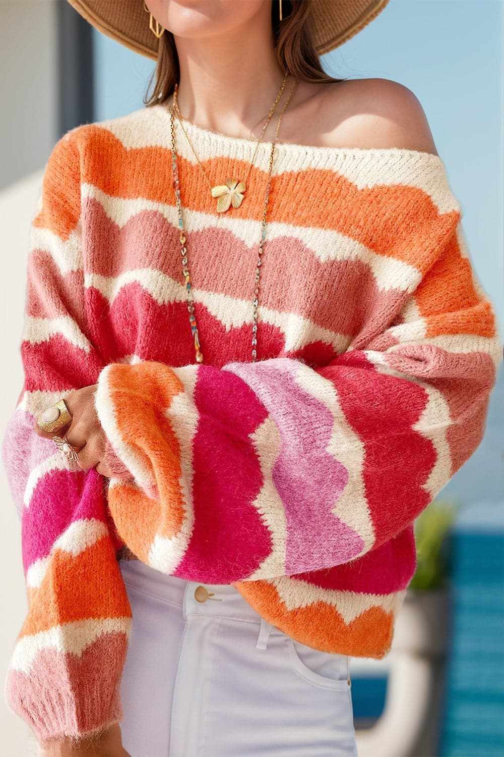 T-Shirts Trendsi Knit Tops - Chic boat neck knit sweater - Premium Quality