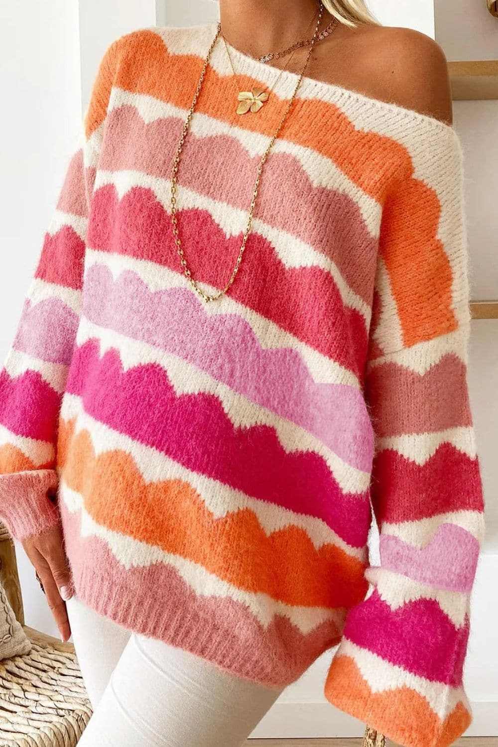 T-Shirts Trendsi Knit Tops - Chic boat neck knit sweater - Premium Quality